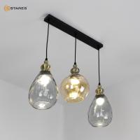 Светильник MAYSUN ZAR line 1R20V 3xE27-640x1100-BLACK/GOLD/CLEAR-220-IP20 