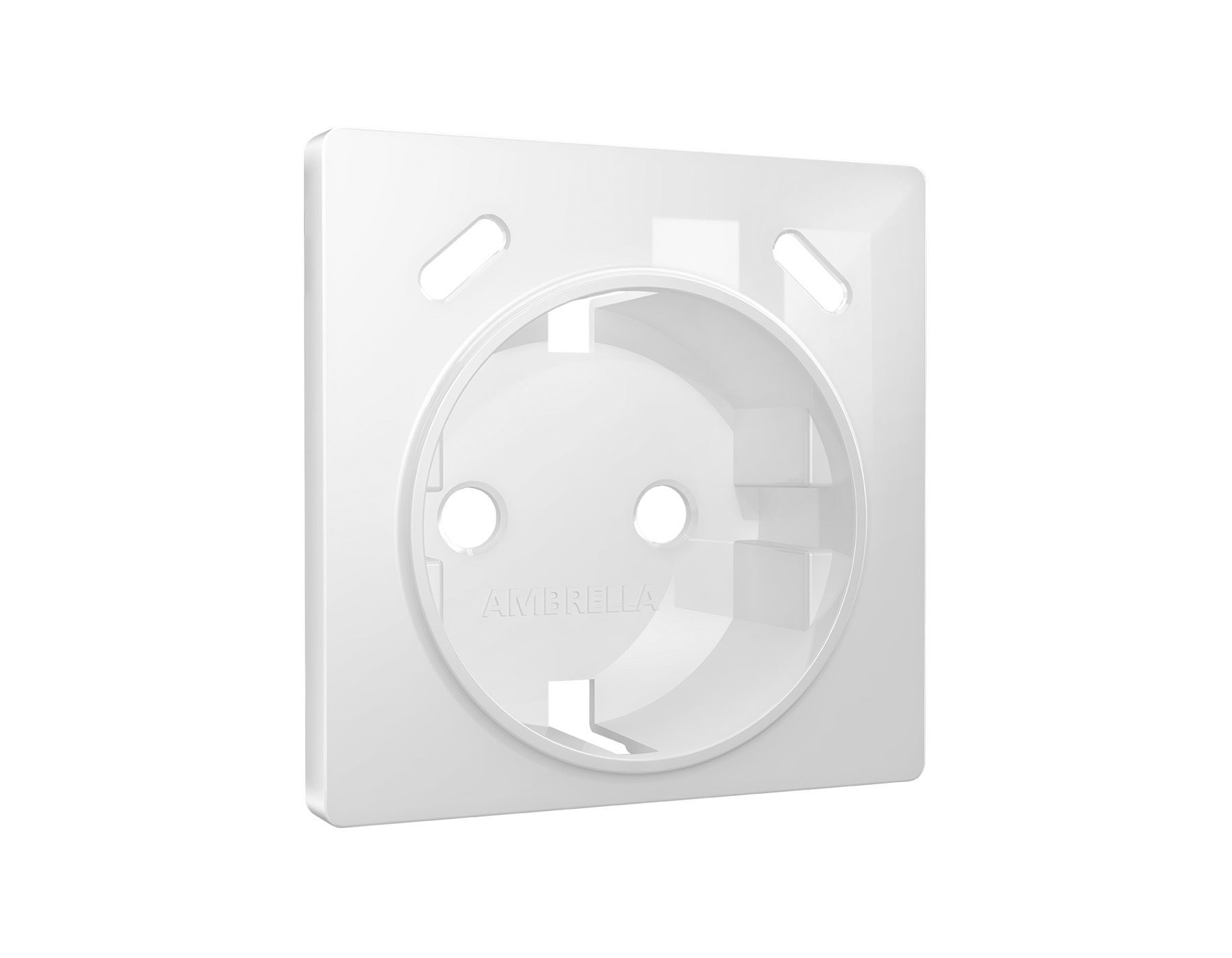 AP1105 Лицевая панель ALFA (Белый глянец) для электрической розетки с/з со шторками 2USB C+C QUANT