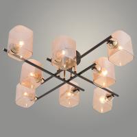 Люстра XA1617/8 BK+FGD чёрный+золотой хром 8х60W E27 d770 h180, HN25