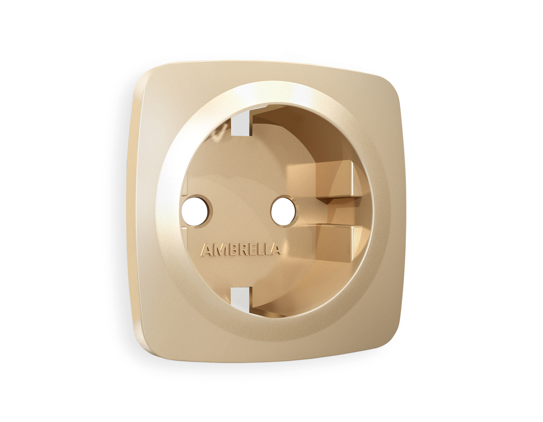 OP6060 Лицевая панель OMEGA (Шампань) для электрической розетки с заземлением QUANT