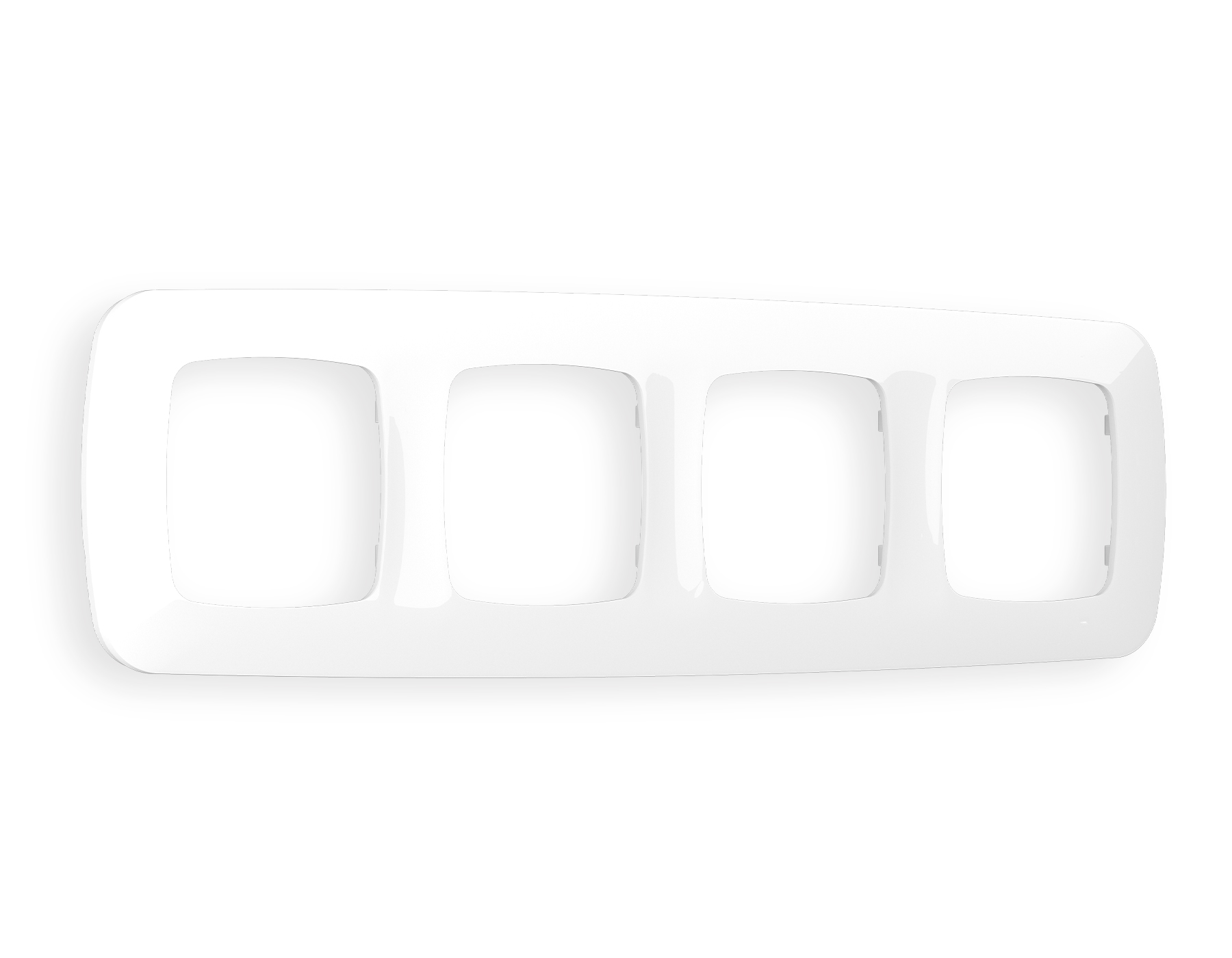 OF140104 Рамка OMEGA Ecta (Белый глянец) 4-ая