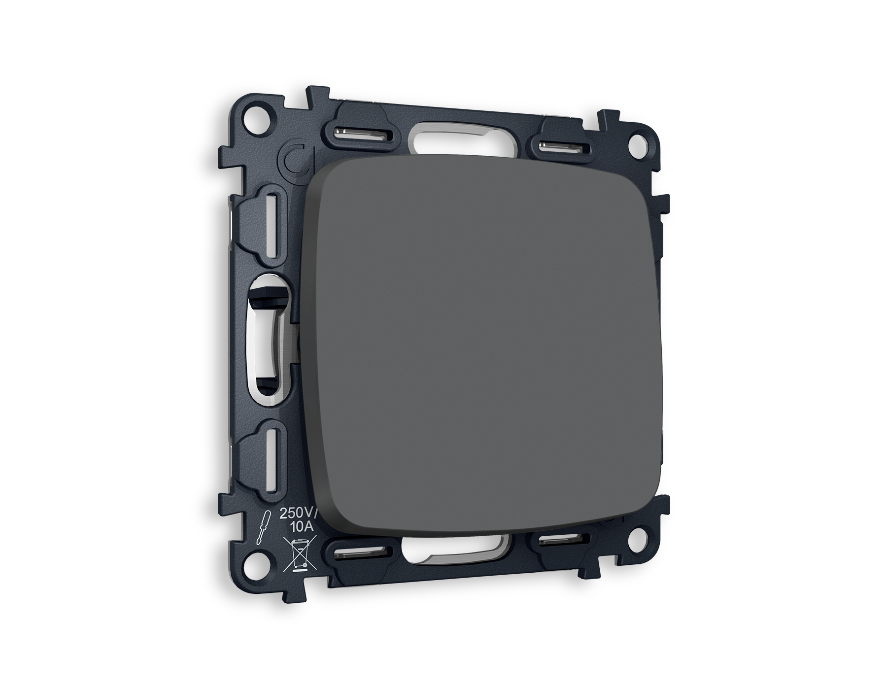 MO901030 Комплект механизма 1-кл перекрестного выкл OMEGA Графит мягкое касание QUANT (OP9010,VM112)