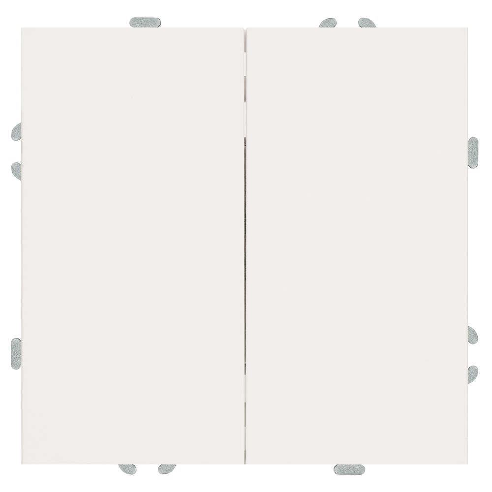 Выключатель 2-клавишный (механизм) 250В, 10А, серия Эмили, RSW10-5104-01 белый фарфор, soft touch