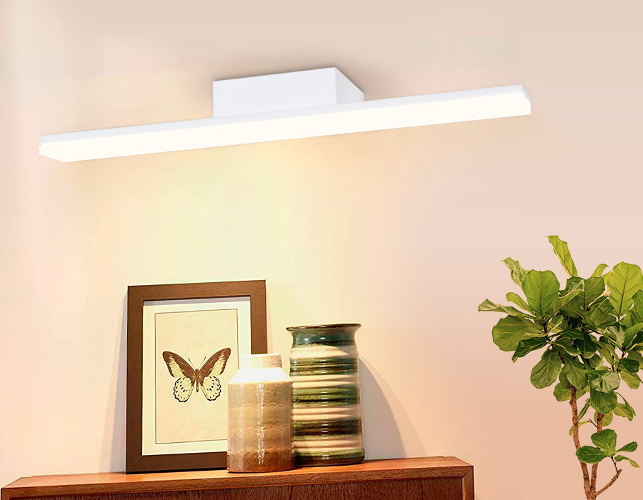 Светильник настенный Ambrella FW421 SWH белый песок LED 4200K 15W 500*50*100 с выключателем