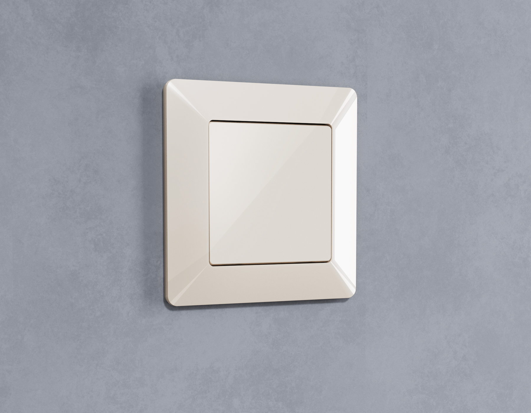 AP3160 Лицевая панель ALFA (Бежевый глянец) заглушка для суппорта QUANT