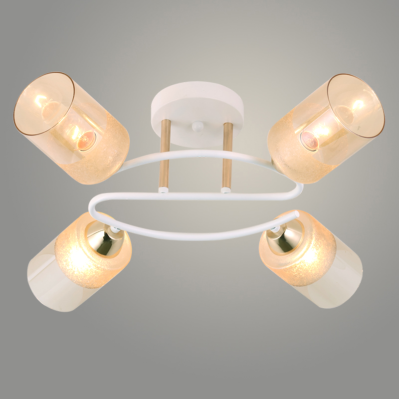 Люстра GH90060/4 WT+FGD белый/золото 4х60W E27 d440 h180, KK23