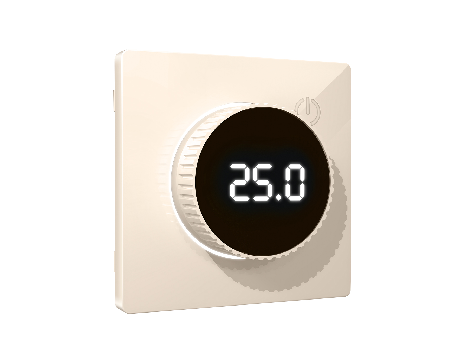 AP3058 Лицевая панель ALFA (Бежевый глянец) для терморегулятора теплого пола с цифровым дисплеем QUA