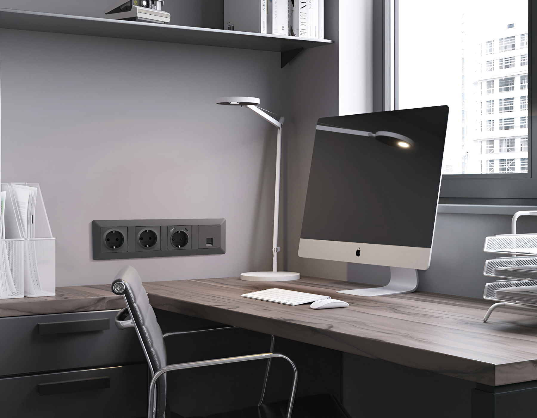 AF110804 Рамка ALFA Line (Графит Мягкое касание) 4-ая