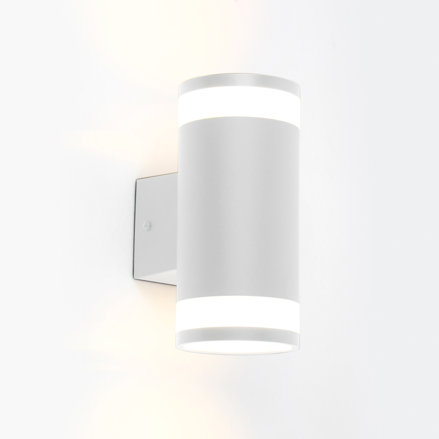 Фасадный светильник General GWL-2GX53-M-IP65 Белый с боковым рассеивателем Люмината