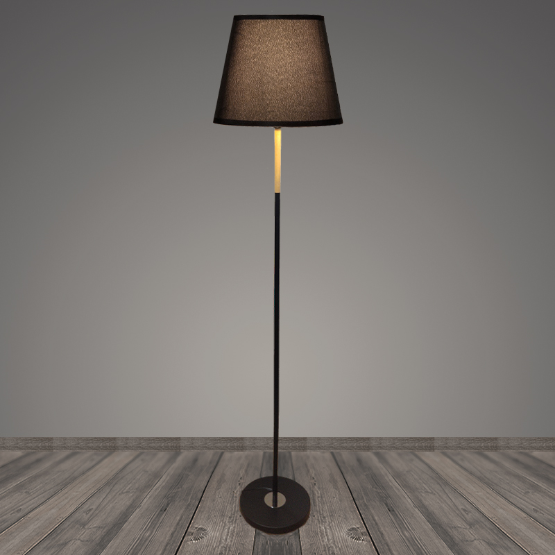 Торшер T2188 BK+WOOD черный+дерево/черный абажур 1x40W E27 h1600, BTH