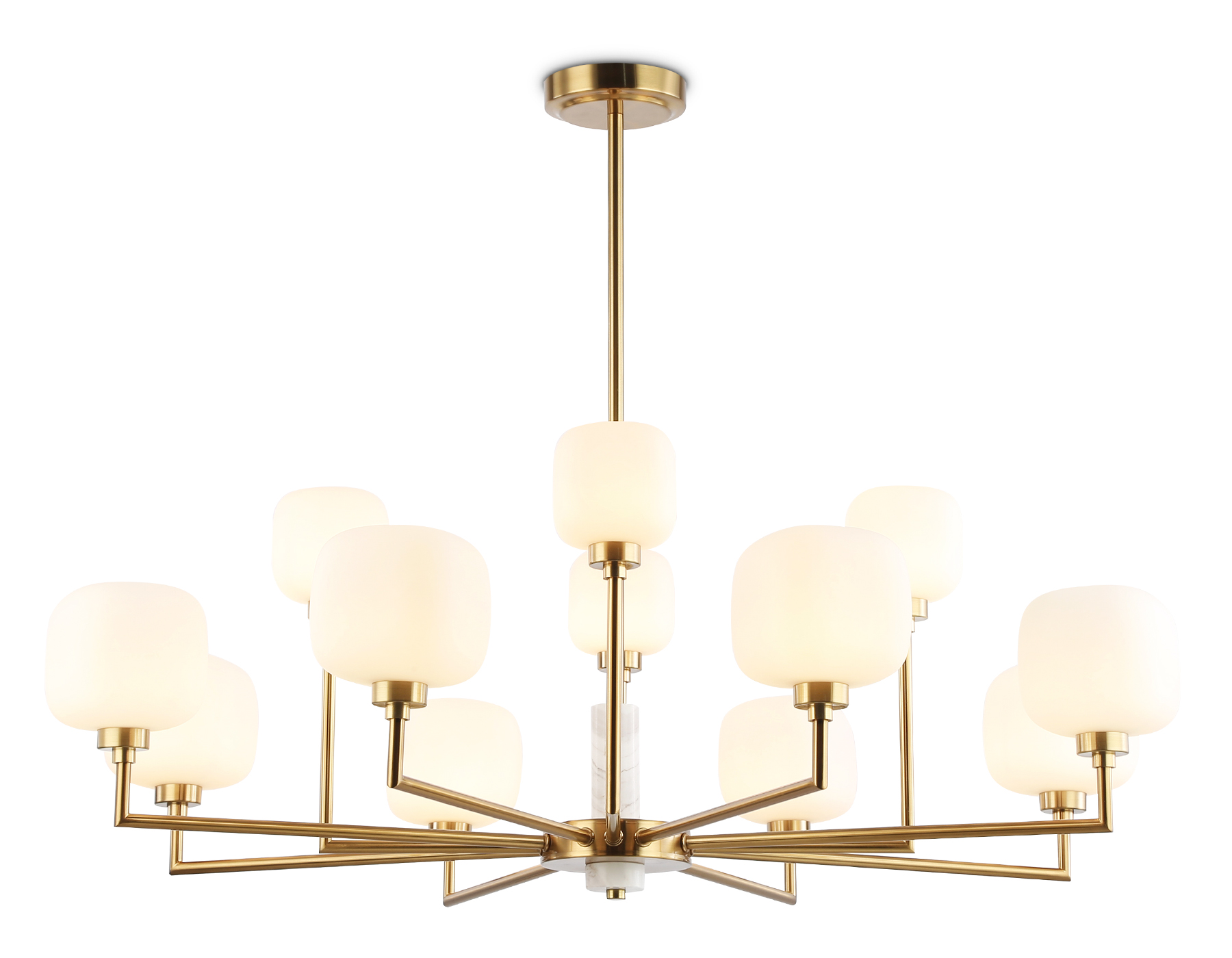 Светильник на штанге LH53019/12 BS/FR латунь/белый матовый G9*12 max 40W D910*680