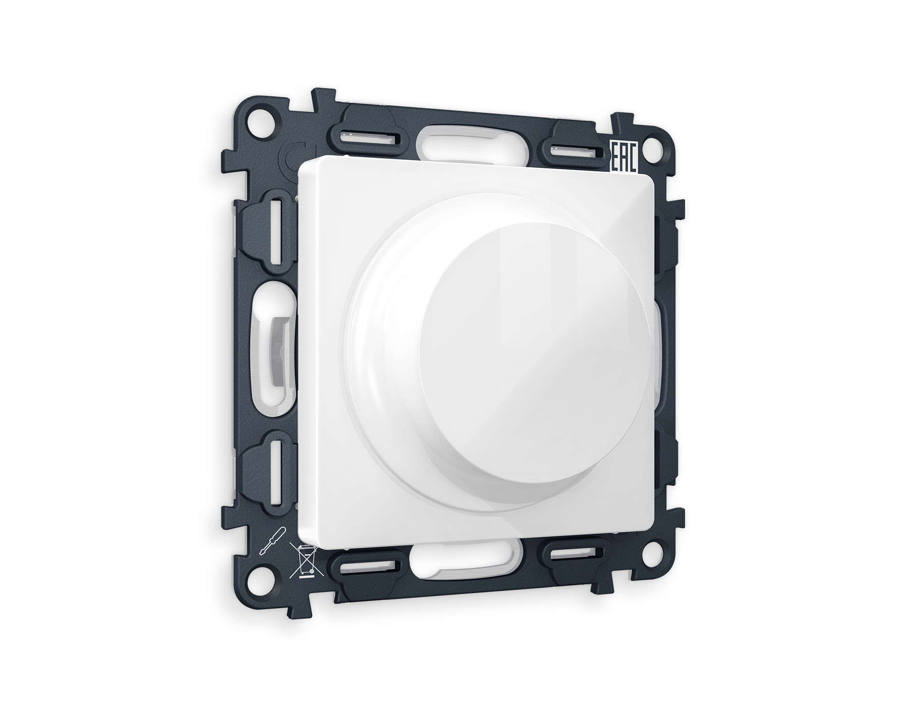 MA105510 Комплект механизма светорегулятора ALFA Белый глянец 25-600W/LED 5-300W QUANT(AP1055,VM136)