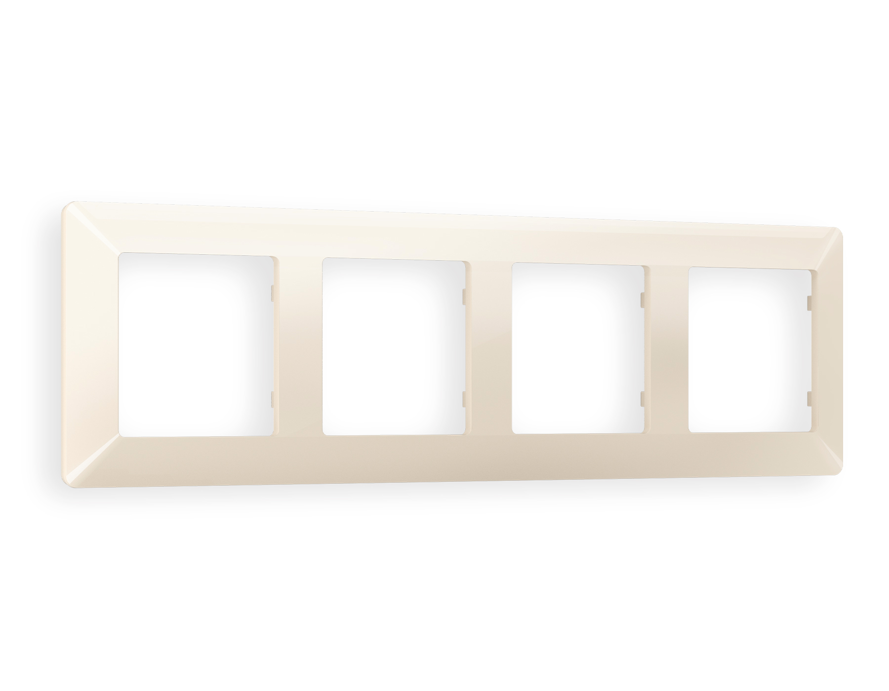 AF110304 Рамка ALFA Line (Бежевый глянец) 4-ая