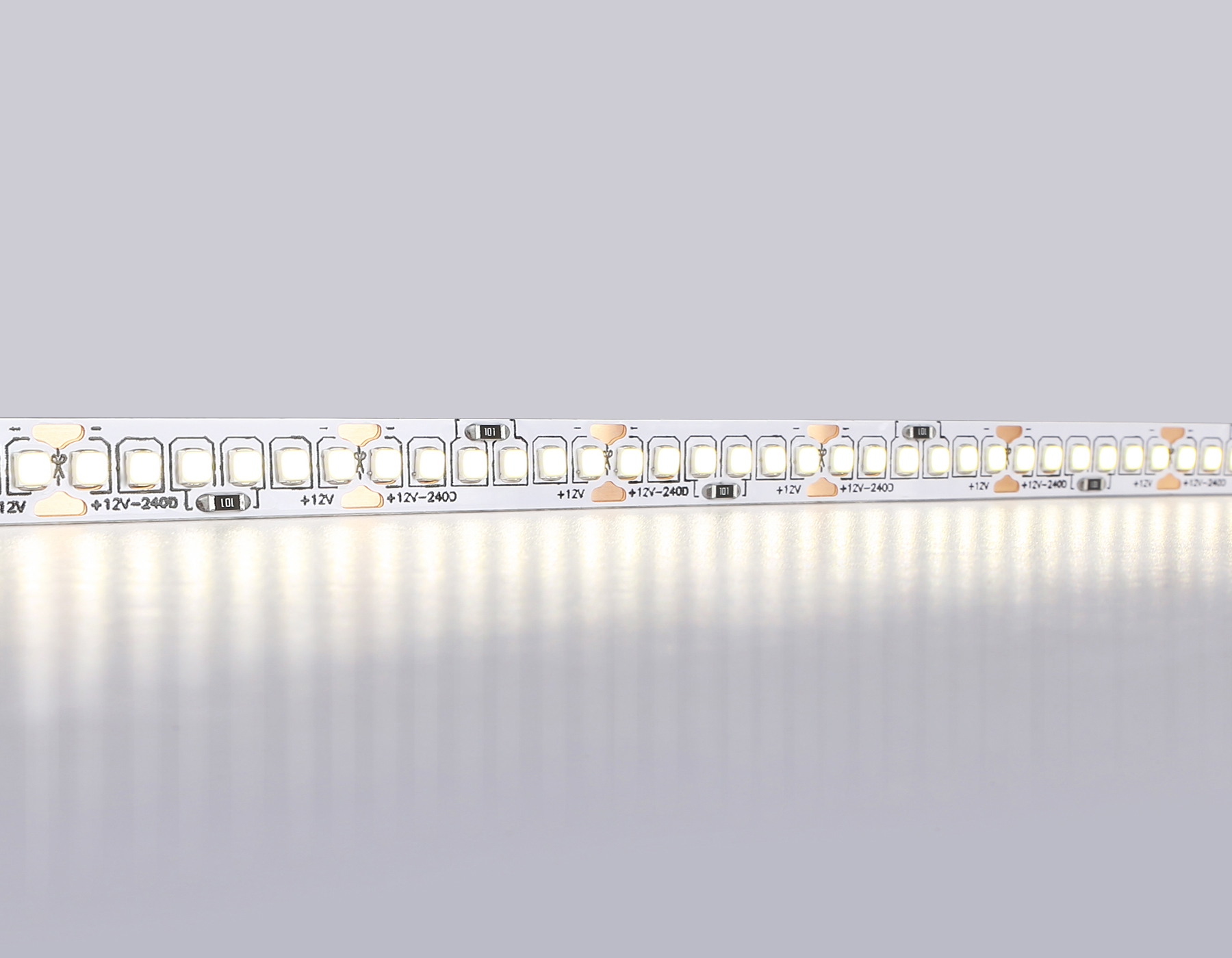 Светодиодная лента AMBRELLA GS1402 2835 240Led/ 17W m/ 12V IP20 4500K/ 5000*10*1.2mm (2 конт.)