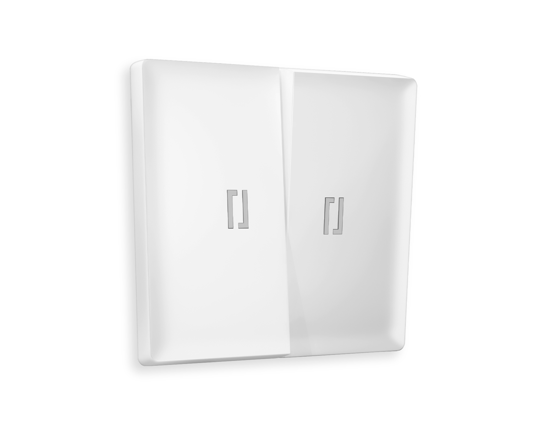 AP1240 Лицевая панель ALFA (Белый матовый) для 2-кл выключателей с подсветкой QUANT