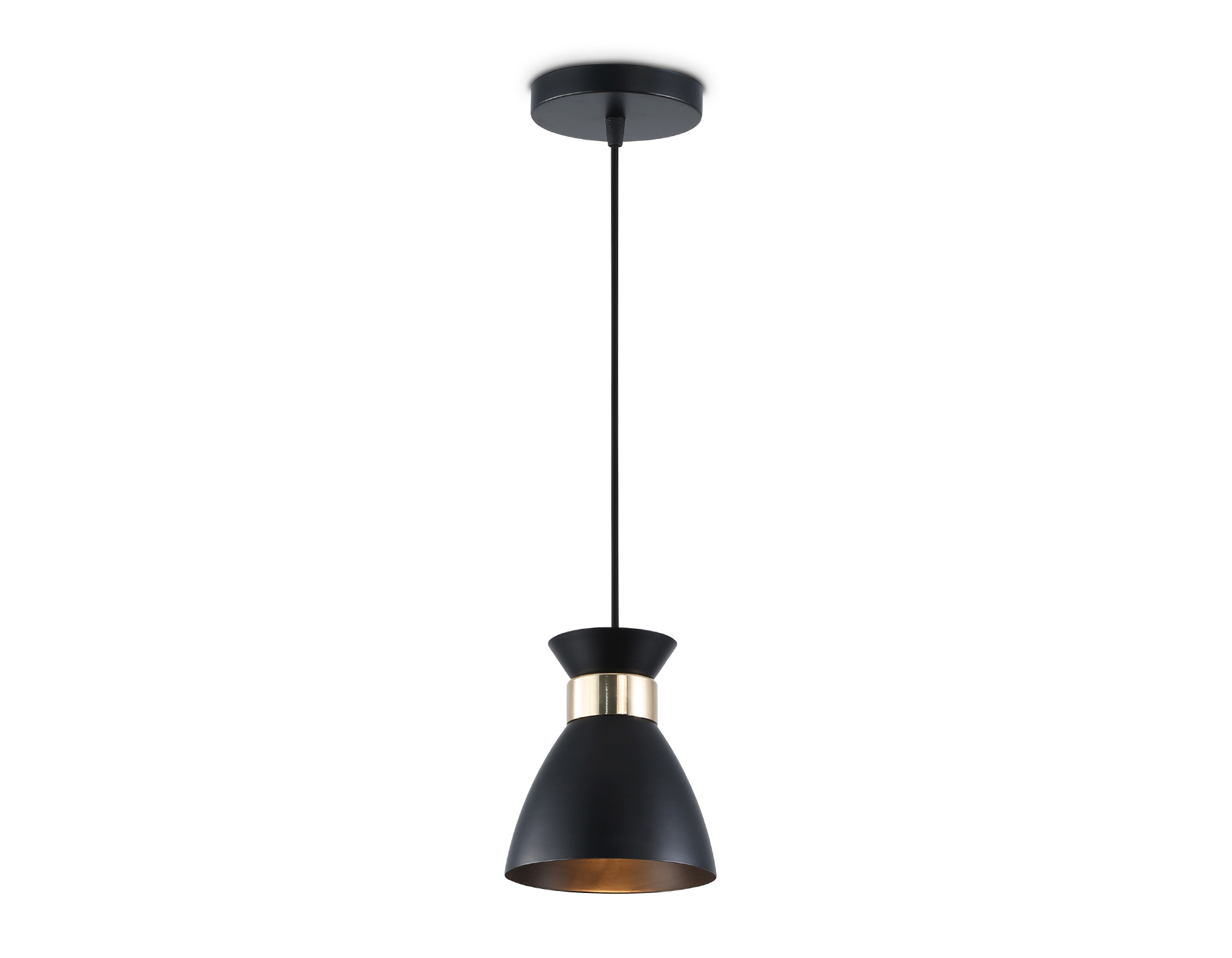 Светильник подвесной AMBRELLA TR8468 BK/FGD черный/золото E27 max 60W D130*1000