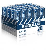 Батарейка Ergolux LR6 Alkaline BP-20 ПРОМО (20)