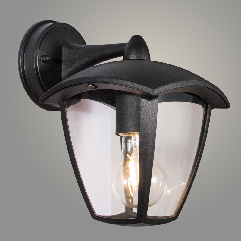 Светильник уличный настенный SJ17040-WD черный 1*E27 h235, SHJ22