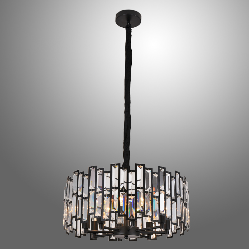 Люстра 89012/8 BK черный 8х40W E14 d500, SDA21