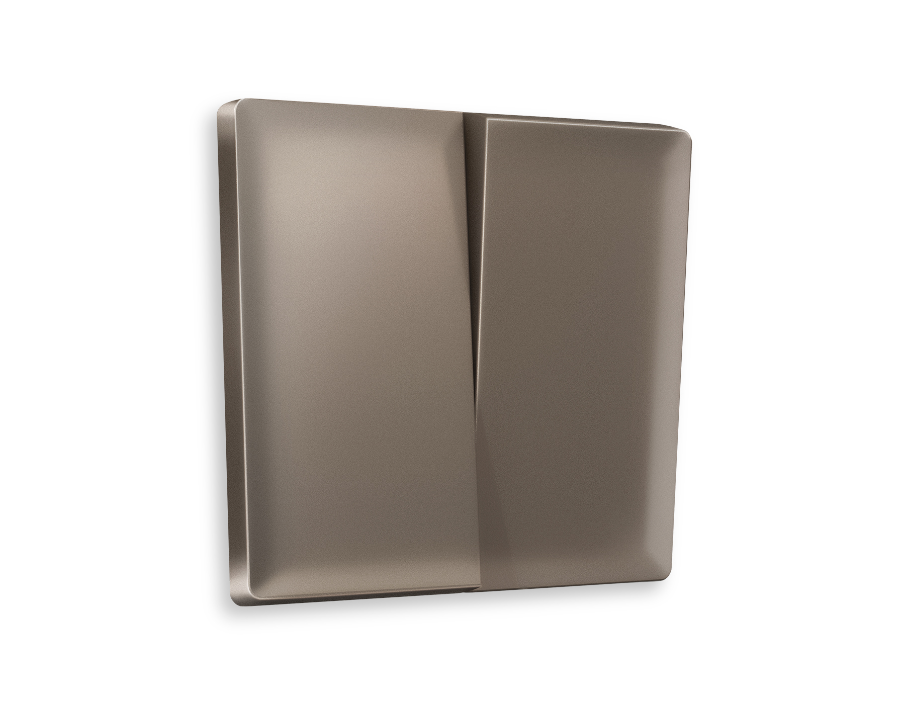 AP6330 Лицевая панель ALFA (Темная бронза матовый) для 2-кл выключателей QUANT