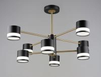 Люстра N6673/8 BK+COP черный/медь 8xW GX53 d720 h425, 24