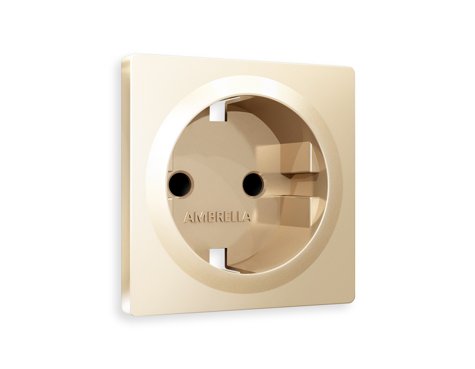 AP6070 Лицевая панель ALFA (Шампань) для электричсекой розетки с/з со шторками QUANT