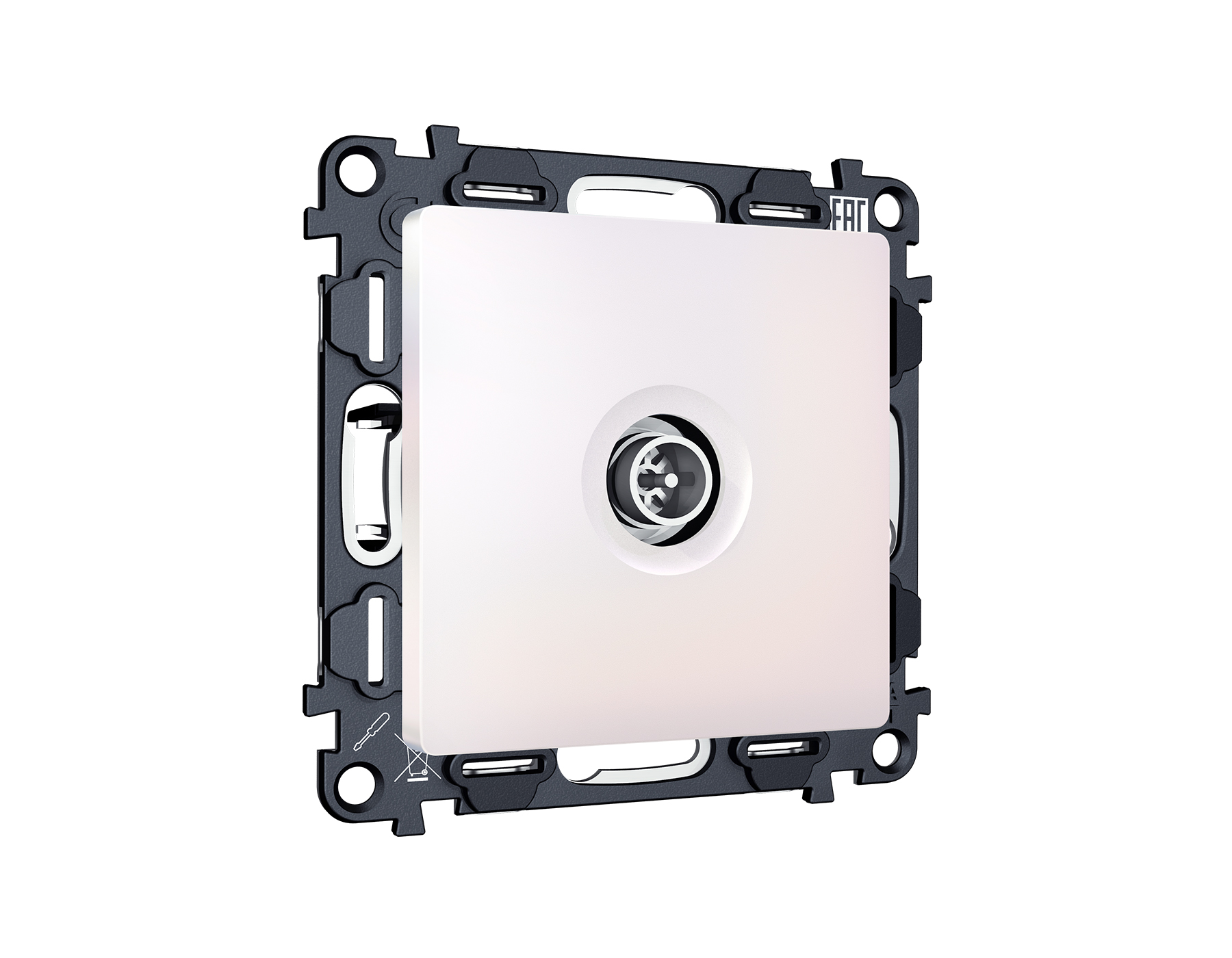 MA213005 Комплект механизма TV розетки оконечной экранированной 5-1000MHz 3dB ALFA Жемчуг QUANT (AP2