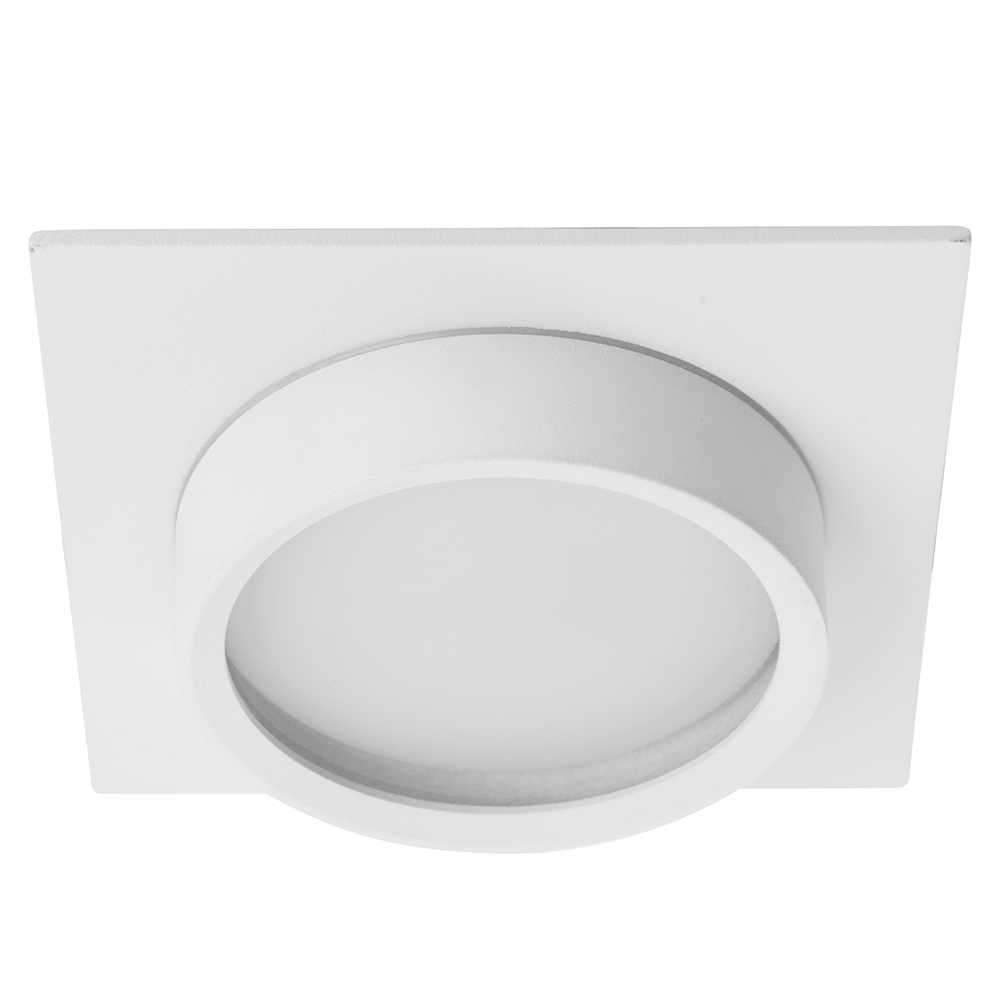 Светильник FERON DL505 15W 230V GX53, IP44, белый, квадрат, без лампы 