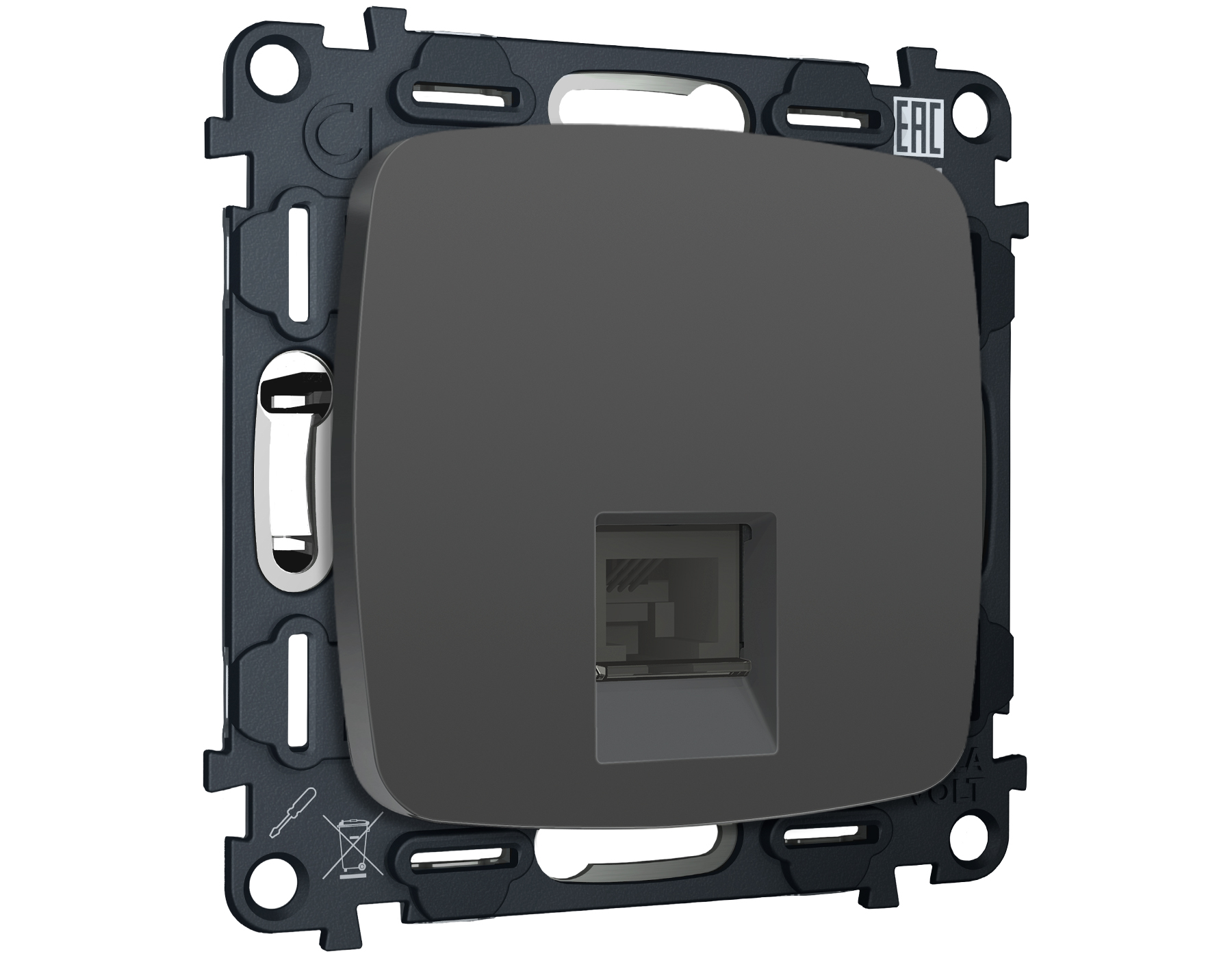 MO912005 Комплект мех-ма компьютерной розетки RJ-45 экранированной с автоматической защитной шторкой