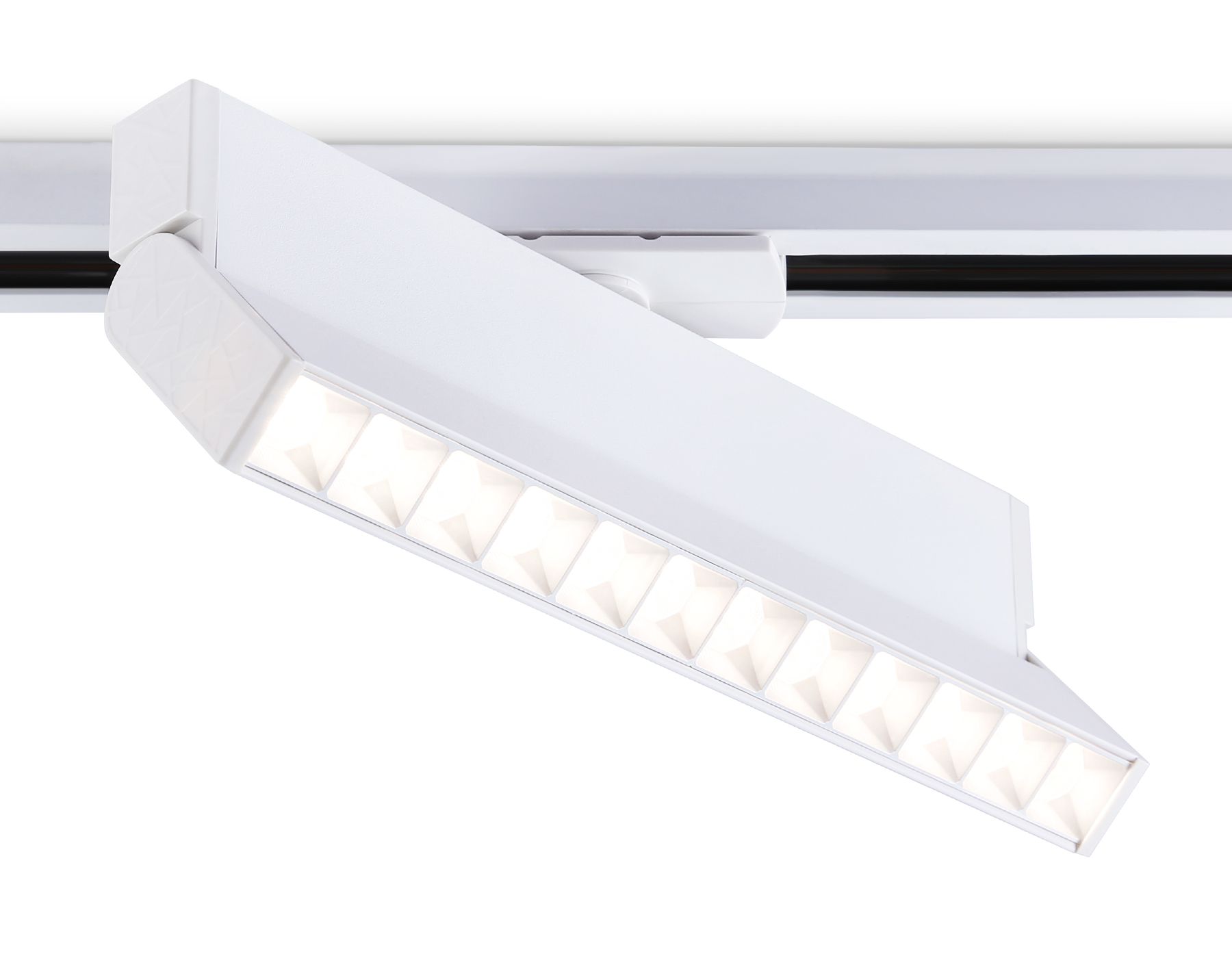 Трековый светодиодный светильник GL6816 WH белый LED 12W 4200K 24° 230*22*87