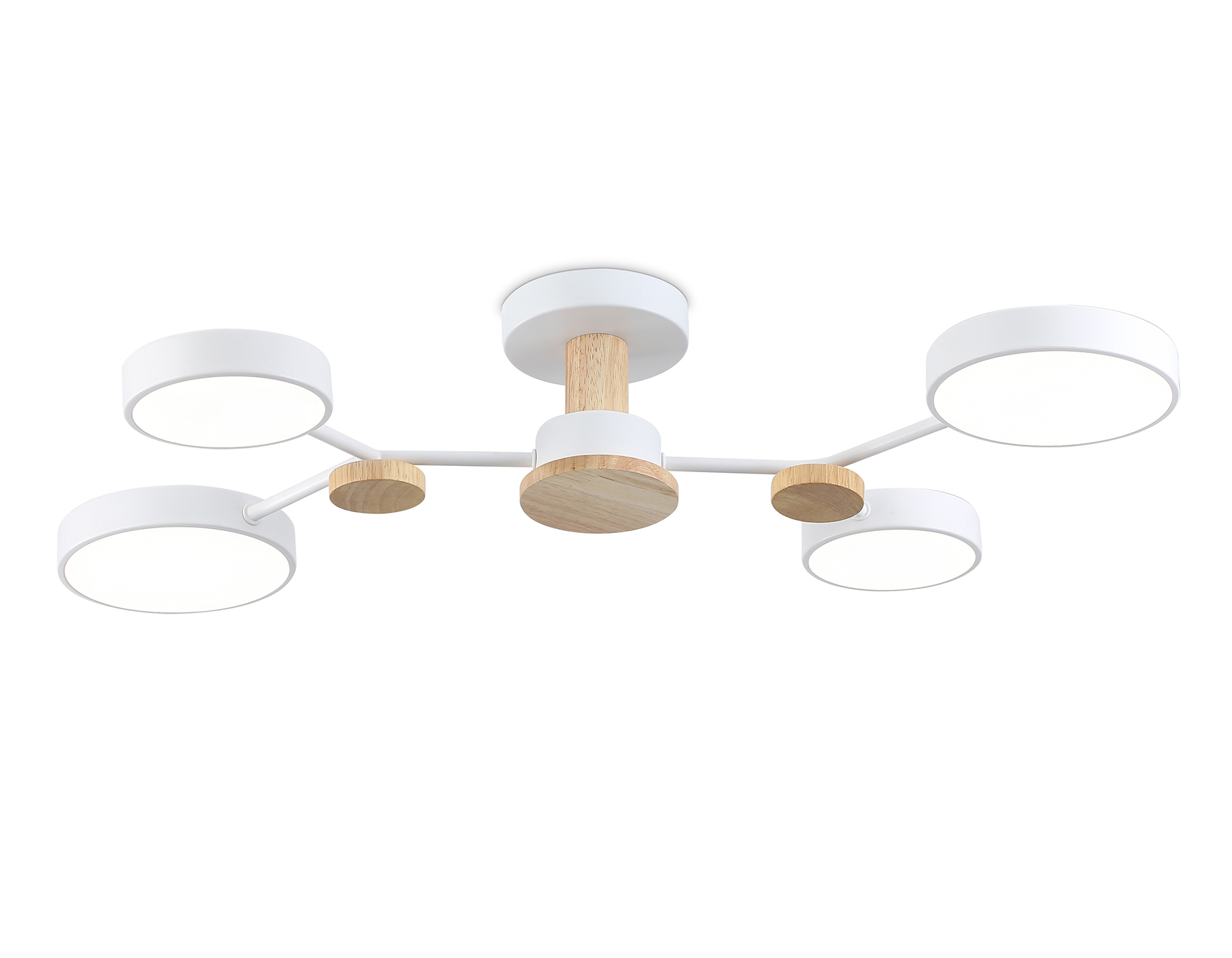 Светильник светодиодный подвесной AMBRELLA FL4858/4 WH/WD белый/дерево 60W 3000-6000K (без ПДУ)