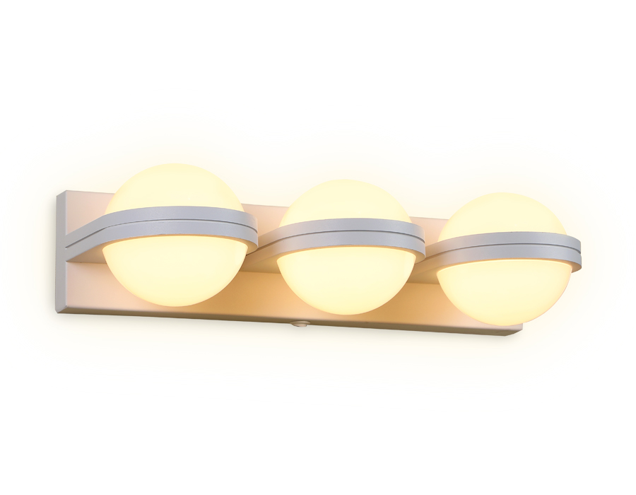 Светильник настенный Ambrella FW557/3 SWH белый песок LED 3000K 15W 370*80*138 с выключателем