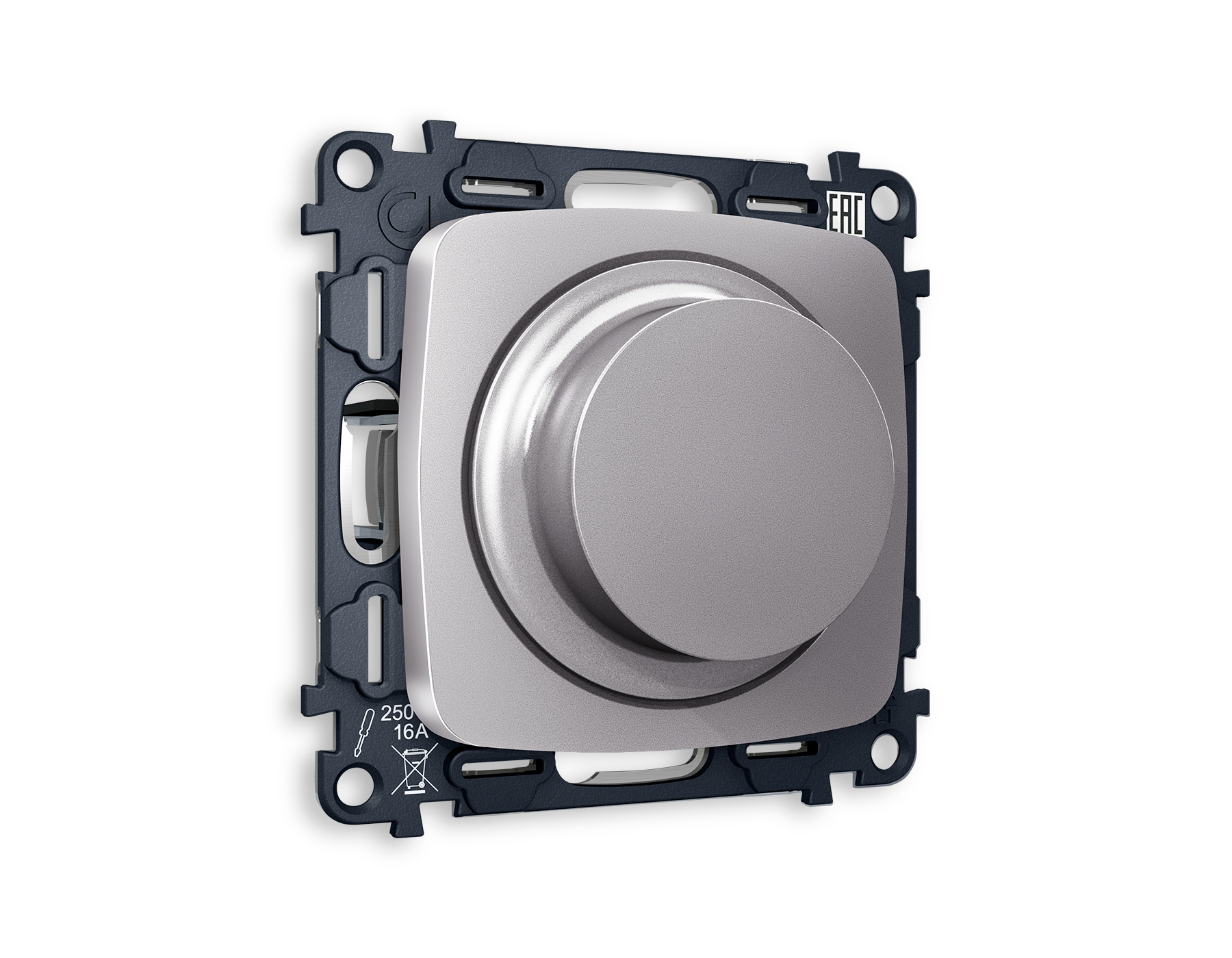 MO505510 Комплект механизма светорегулятор OMEGA Сталь матовы 25-600W/LED 5-300W QUANT(OP5055,VM136)