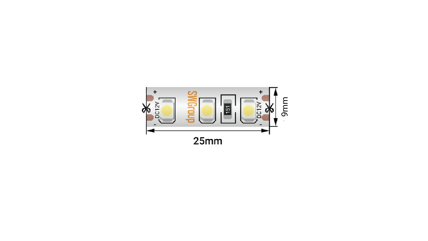 Лента светодиодная SWG SWG2120 SWG2120-12-9.6-W-66-M