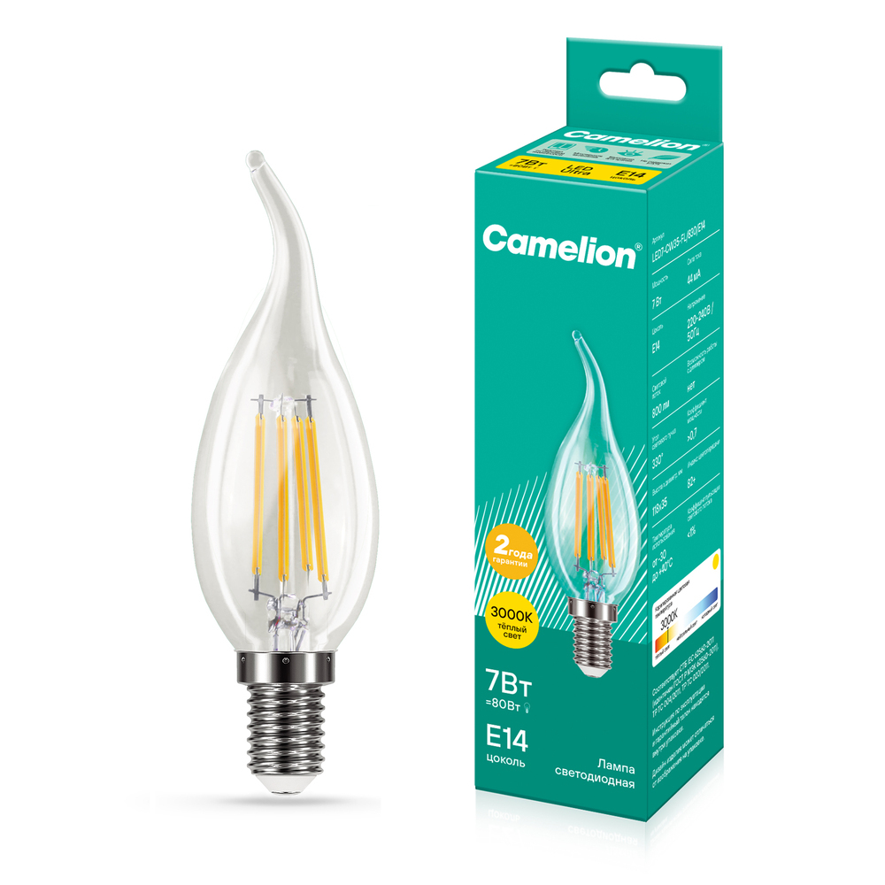 Лампа CAMELION LED7-CW35-FL/830/E14 220V 7W