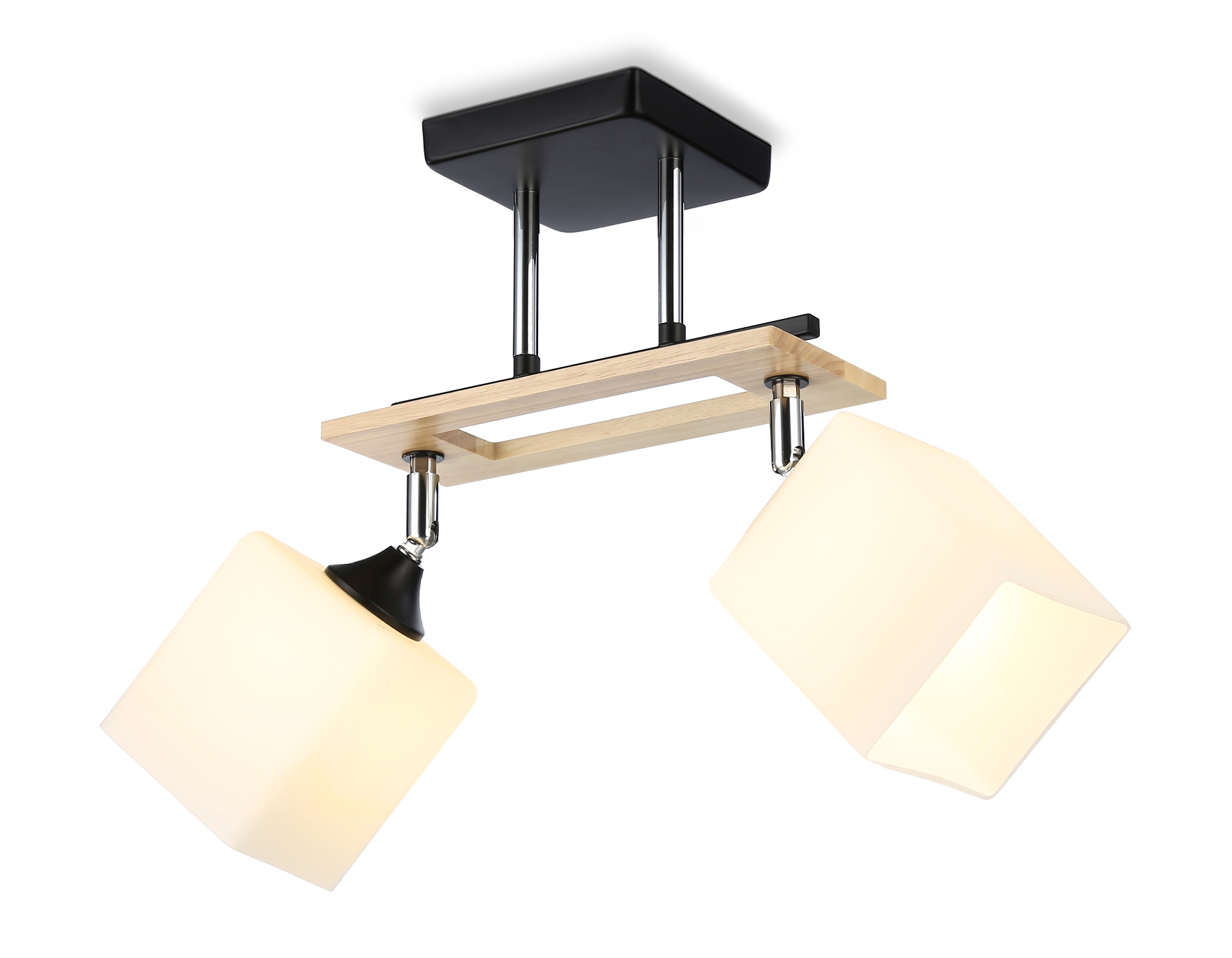 Светильник подвесной Ambrella TR9503/2 BK/CH/FR черный/хром/белый матовый E27/2 max 40W 510*100*270