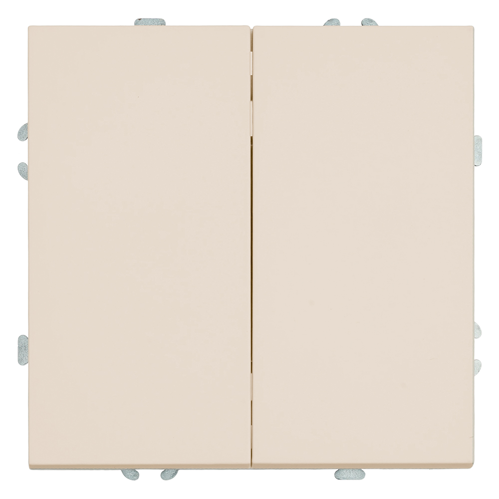 Выключатель 2-клавишный (механизм) 250В, 10А, серия Эмили, RSW10-5104-08, кашемир, soft touch