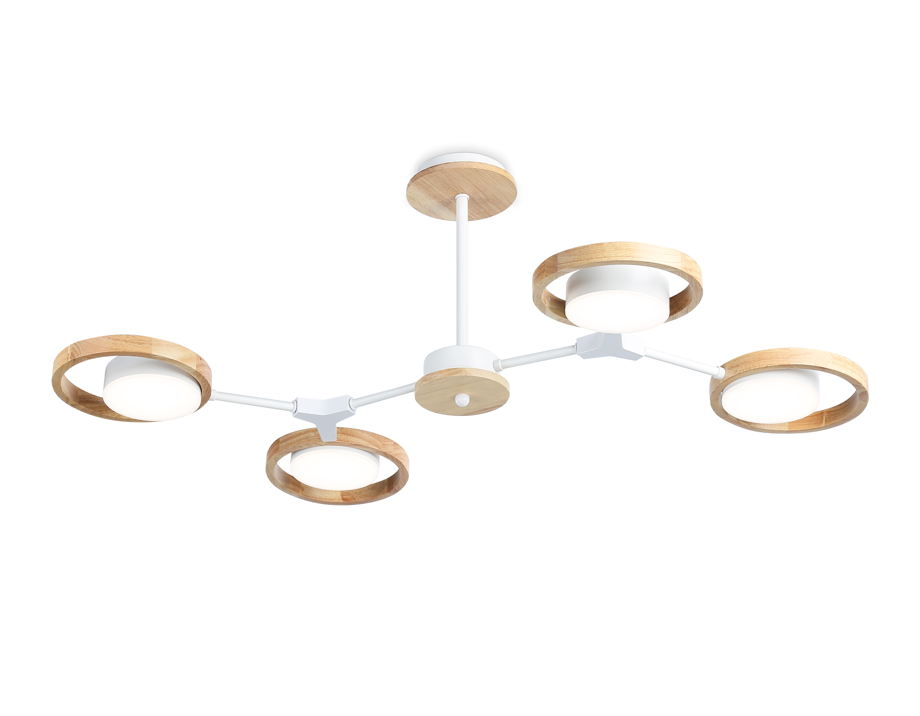 Светильник светодиодный AMBRELLA FL51609/4 WH/LW белый/светлое дерево 3000K/4200K/6400K 28W(Без ПДУ)