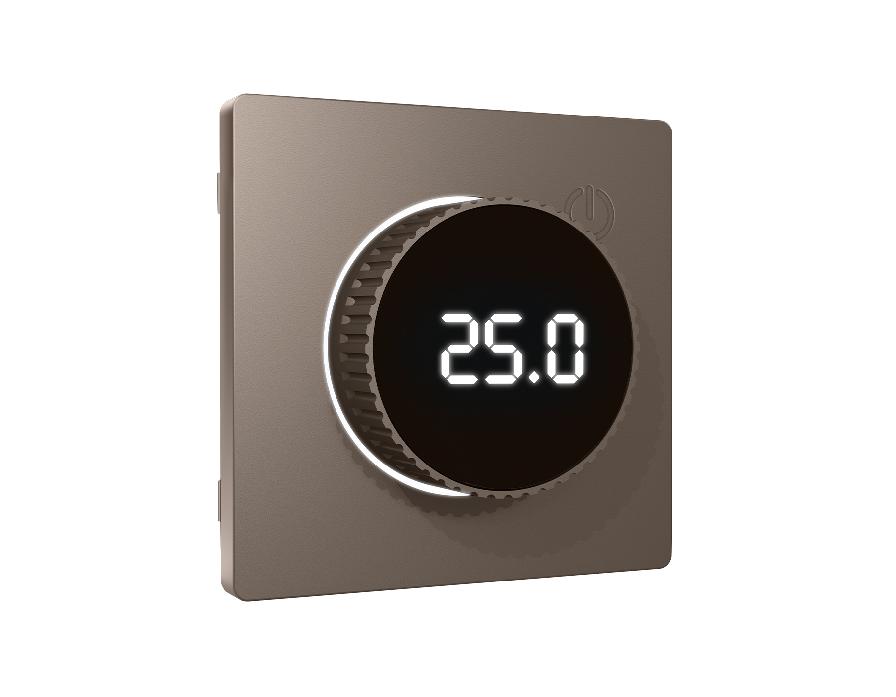 AP6358 Лицевая панель ALFA (Темная бронза матовый) для терморегулятора теплого пола с цифровым диспл