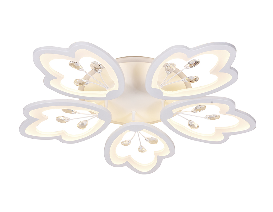 Светильник Ambrella FA510/5 WH белый 140W+28W D660*95 (ПДУ РАДИО 2.4) c подсветкой