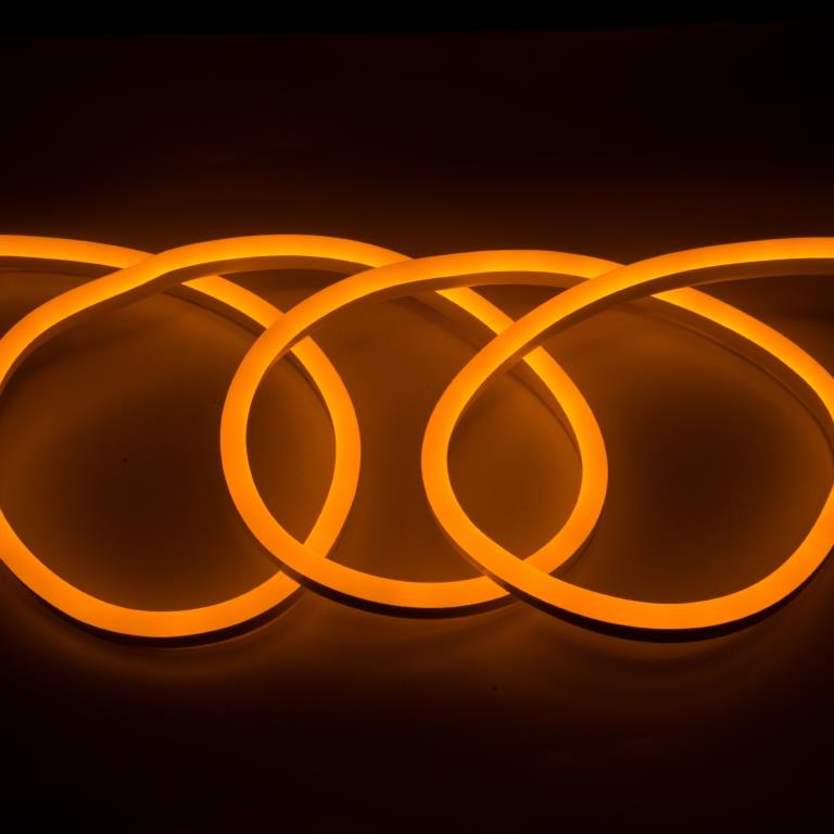 Неон гибкий GLS-2835-120-9.6-220-NL-IP67-Y сечение 8х16мм, желтый катушка 50м