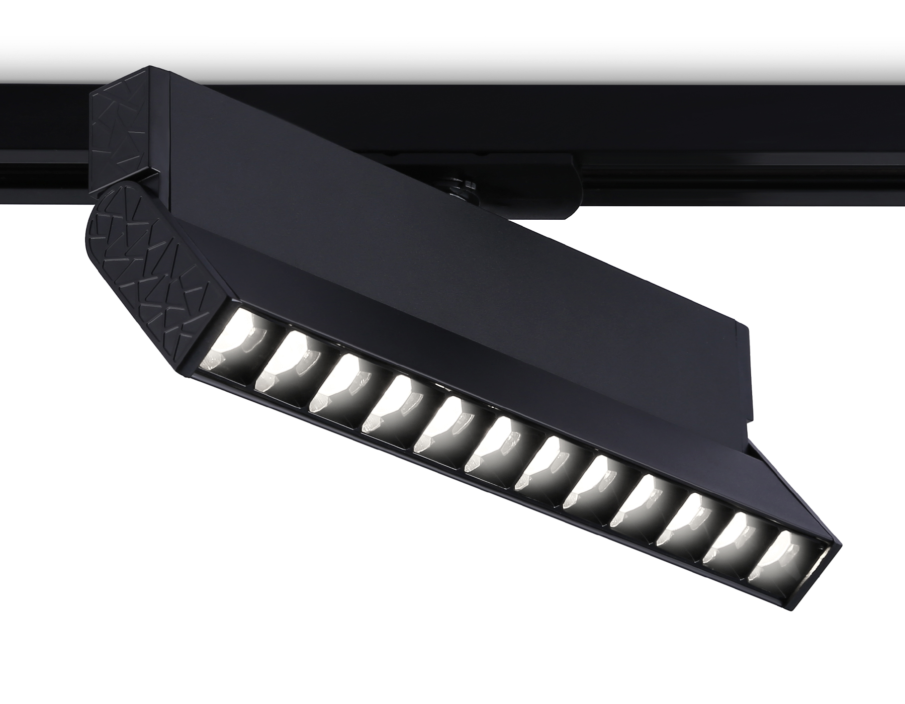 Трековый светодиодный светильник GL6819 BK черный LED 12W 4200K 24° 230*22*87