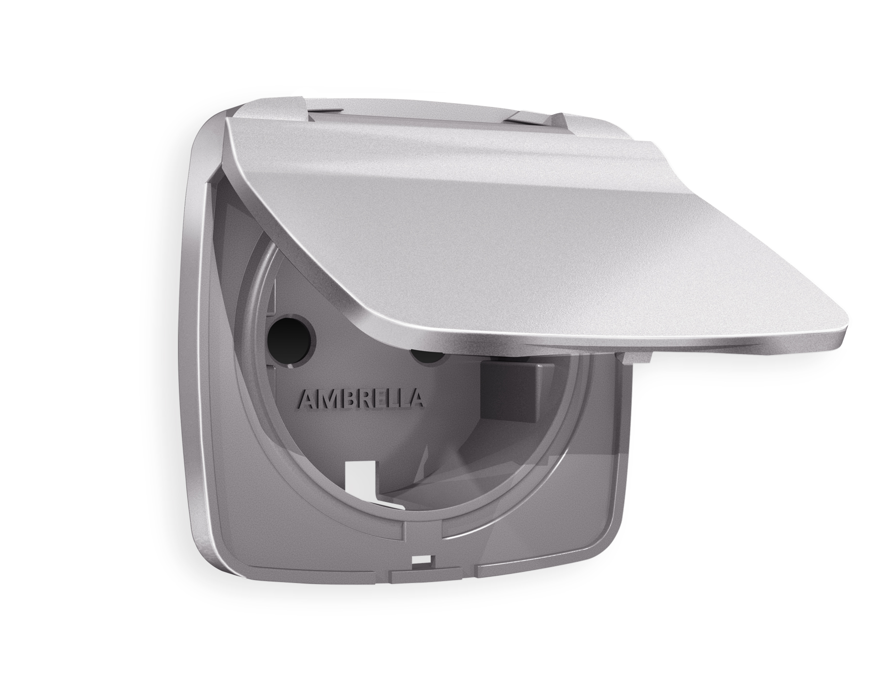 OP5080 Лицевая панель OMEGA (Сталь матовый) для электр розетки с/з со шторк/крыш IP44 QUANT