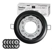 Светильник встраиваемый Sweko Без термокольца SDOT-D106H4-GX53-CRB-10 NR черный хром (Упак10 шт)