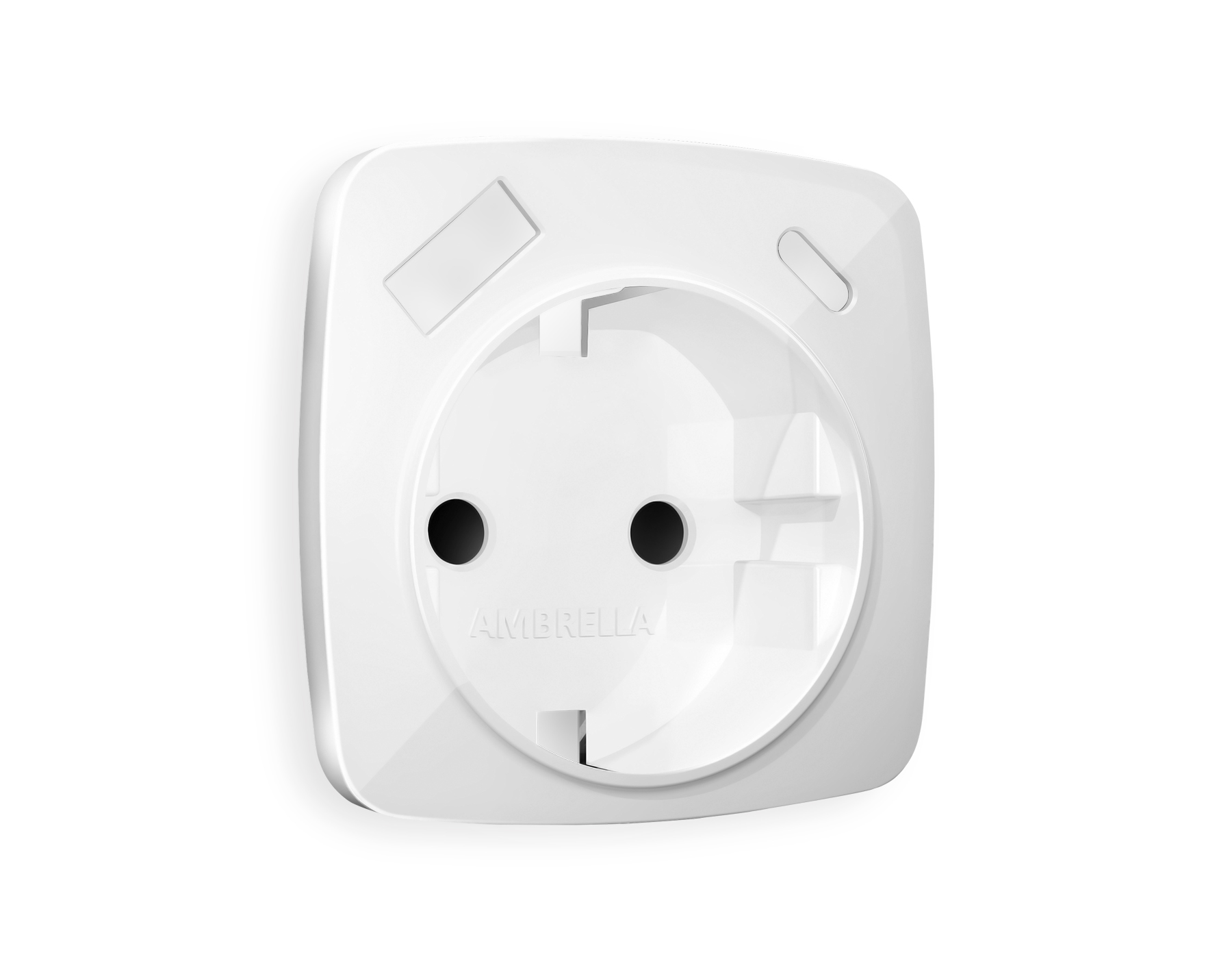 OP1100 Лицевая панель OMEGA (Белый глянец) для электр розетки с/з со шторками 2USB тип A+C QUANT