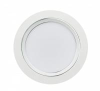 Светильник светодиодный VOLPE ULM-Q235 24W/DW WHITE Дневной свет.Корпус белый с серебристой полосой