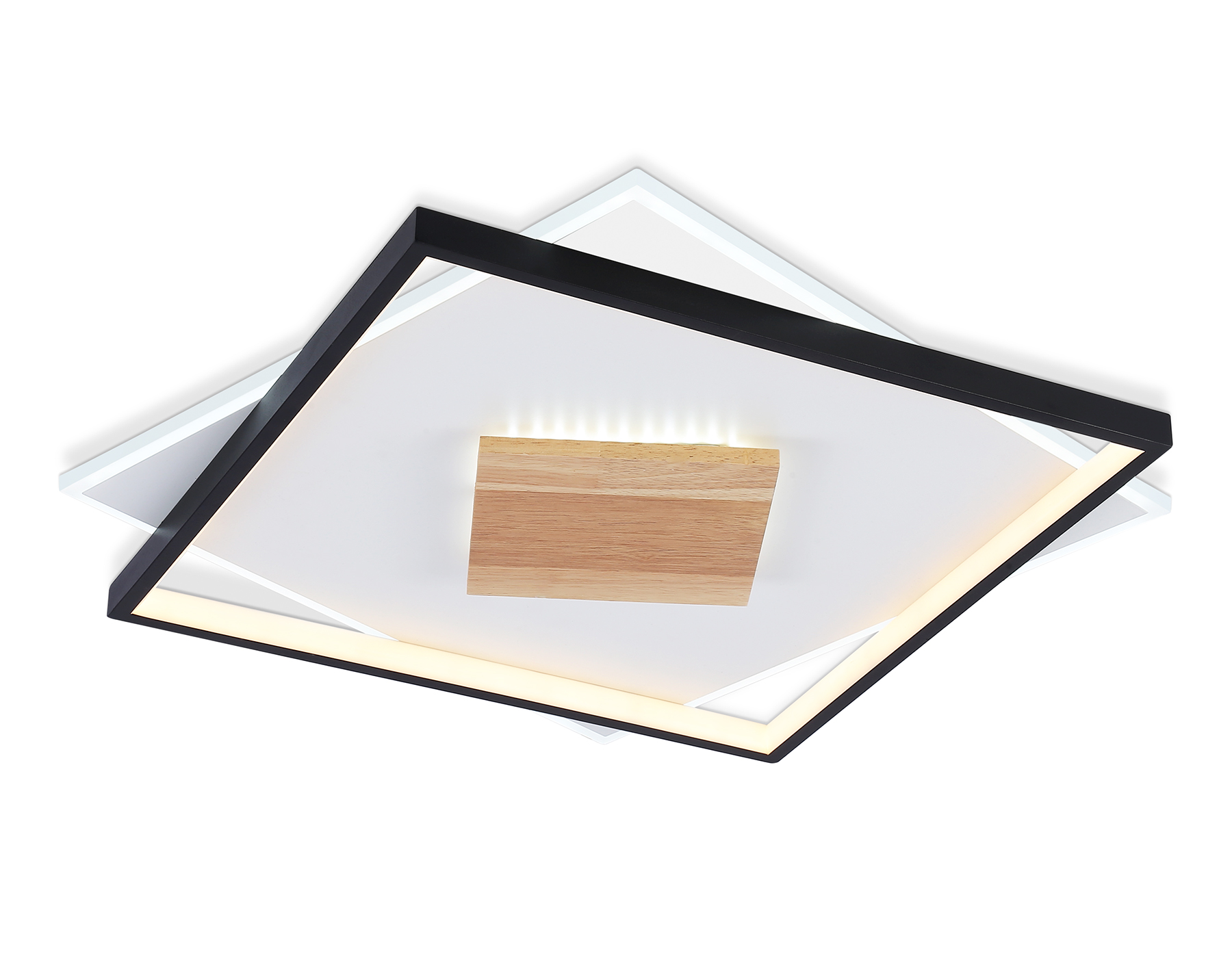 Светильник светодиодный потолочный AMBRELLA FL4791 WH/BK/WD белый/черный/дерево 77W 3000-6000K