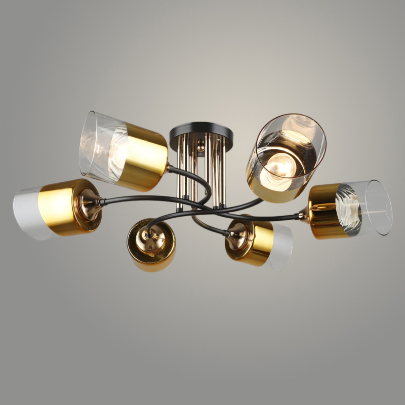 Люстра N5990/6 COFFEE+FGD кофе/золото 6x40W E27 d660 h215, QH23