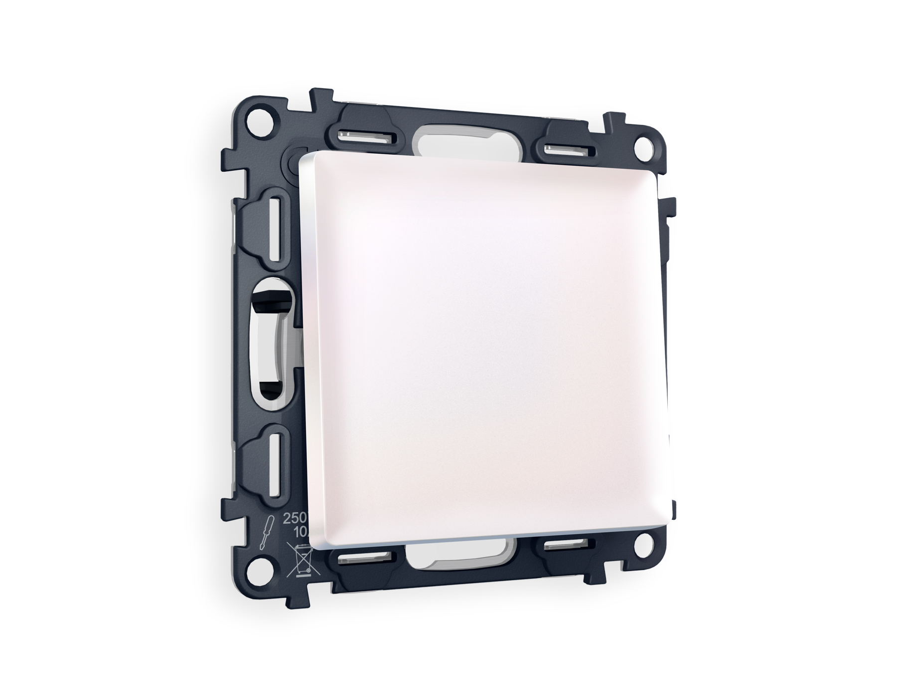 MA201020 Комплект механизма 1-кл проходного выключателя ALFA Жемчуг QUANT (AP2010, VM105)