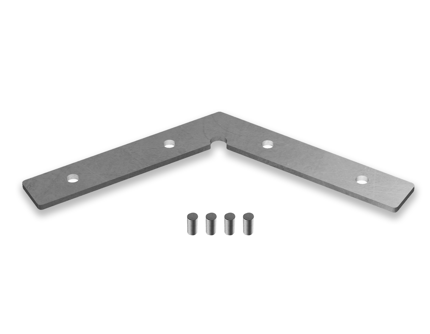Соединитель угловой GP8053 SL серебро 120° для алюминиевого профиля "Profile System" (комплект 5шт)
